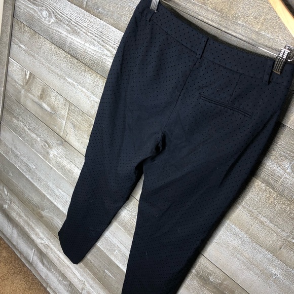 Zara navy polka dot career office trouser dress pants - Picture 4 of 4